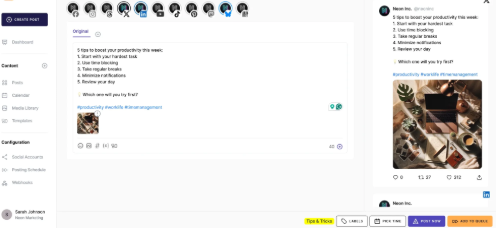 YourSocial — composing posts, post once every platform